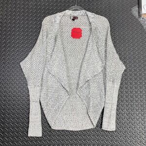 New‎ J.J. Basics Gray Knitted Cardigan Sweater 100% Acrylics Women's Size Small
